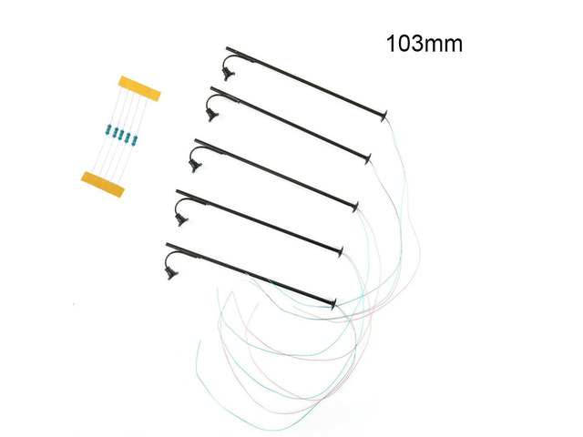 Lights Model Lamps 20mA 3V 5pcs Building Layout H0 Kit LEDs Lattice Mast Light l Railway Track