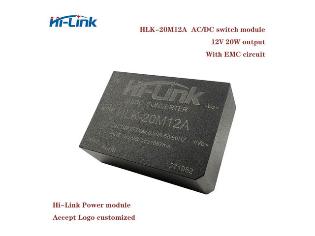Hi-LinK HLK-20M12A 220V to 12V 20W AC DC POWER module Output EMC circuit converter accept Logo Customized