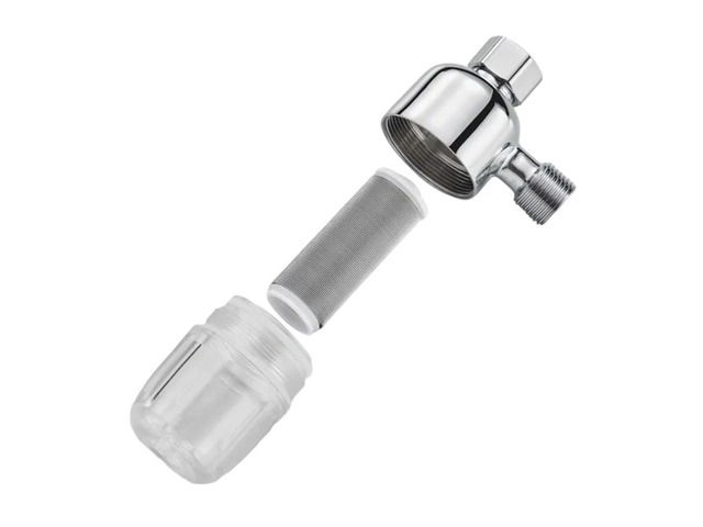 Shower Filter Water System 12 Inch Limescale Filter with Stainless Steel and Zinc Alloy for Clean Shower Water
