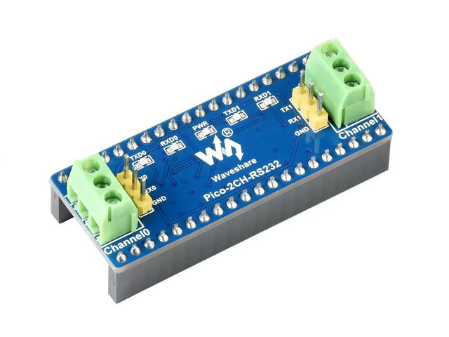 2-Channel RS232 Module for Raspberry Pi Pico, SP3232EEN, UART To RS232