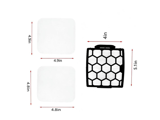For Shark LA300 LA802 LA302 LA502 Compatible Replacement Filter Set Foam Plus Felt Vacuum Filter 2 Pcs Per Type