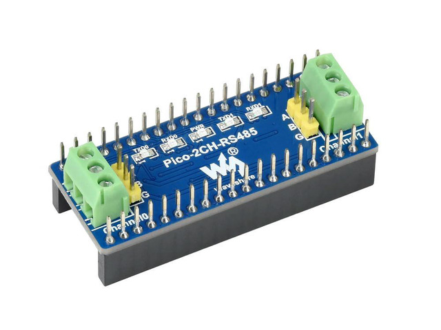2-Channel RS485 Module for Raspberry Pi Pico, SP3485, UART To RS485, Standard Pi Pico header, supports Pico series