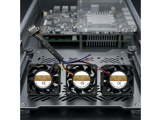 12V 0.50A DC Fan with IP65 Protection and Adaptive Thermal Regulation for Use in Management Systems and Inverters