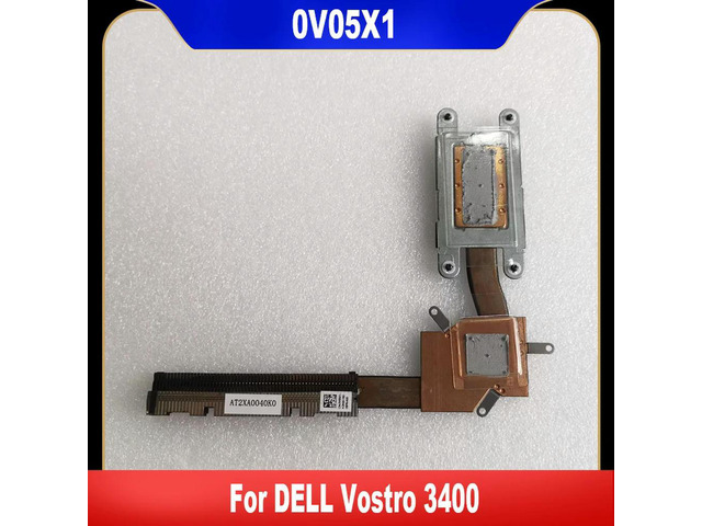 0V05X1 For Vostro 3400 Laptop CPU Cooling Fan Heatsink Copper Tube CN-0T9K2W V05X1