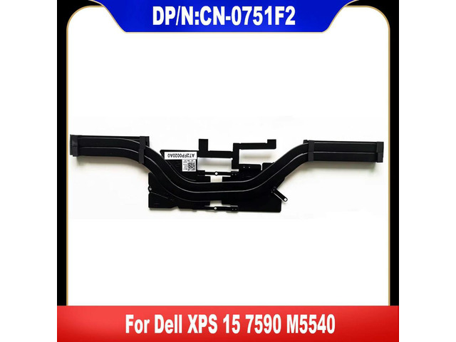 0751F2 For XPS 15 7590 M5540 Heatsink Radiator Copper Tube AT2FP0020C0 751F2 CN-0751F2