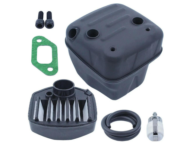 Replacement Exhaust Muffler and Filter Kit for 357XP 359 355 357 Chainsaw with Gasket Bolts Fuel Line and Air Filter
