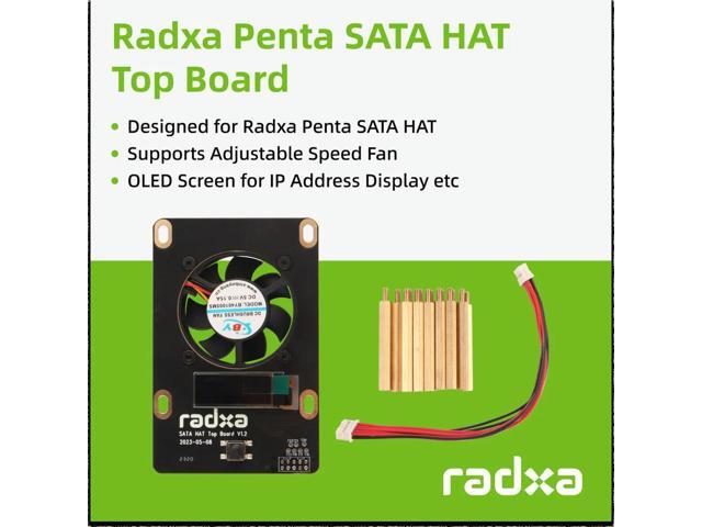 Radxa Penta SATA HAT Top Board, Designed for Radxa Penta SATA HAT