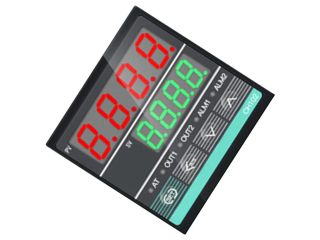 Digital PID Controller CH102 Dual Output 220VAC for Dryers Ovens Injection Molding and Other Industrial Temperature Systems