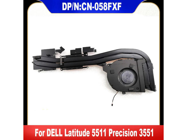 058FXF For Latitude 5511 Precision 3551 Laptop Cooling Fan Cooler Fan Heatsink Radiator CN-058FXF 58FXF