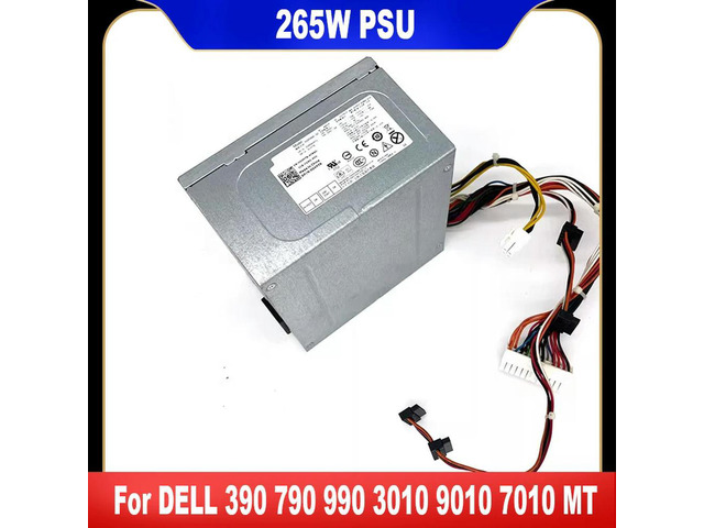 265W PSU For OptiPlex 390 790 990 3010 9010 7010 MT Vostro 260 270 3900 Inspiron 620 660 3847 Power Supply AC265AM-00