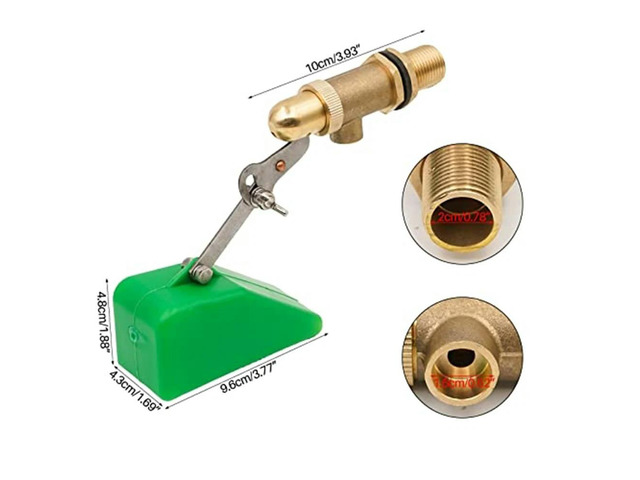 Automatic For Water Level Control Valve 1/2 inch Brass for Tanks Ponds Aquariums Fountains and Livestock For Water Troughs