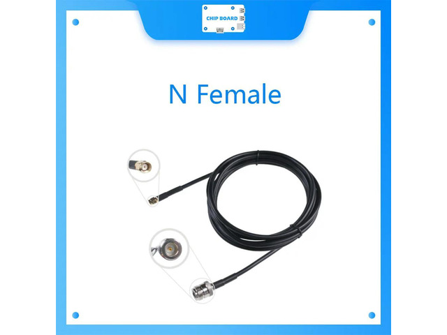 N Female to RP-SMA male connector RF Cable- CFD200-Black-3m