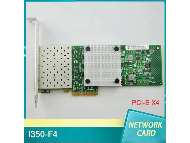 I350-F4 4 SFP Port PCI-E X4 Gigabit Ethernet Fiber Optic lan network card