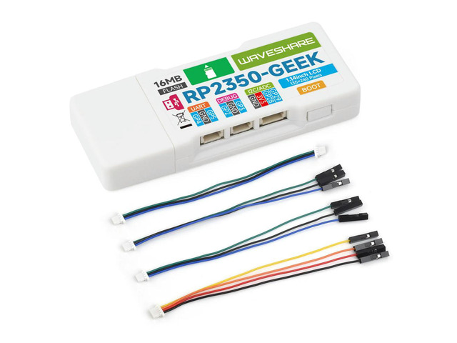 RP2350-GEDevelopment Board, Based On RP2350 Microcontroller, With 1.14inch 65K Color LCD, With White Plastic Case