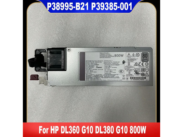 For DL360 G10 DL380 G10 800W Power Supply P38995-B21 P39385-001 865412-202 865409-002 100% Tested