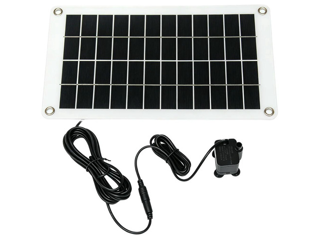 10W 12V Solar Powered Water Pump for Outdoor Fountain and Landscape Use with 180L/H Flow Rate and 1.6M Lift Height