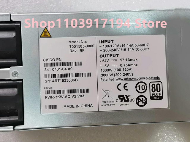 ASR 9000 PWR-3KW-AC-V2 V03 7001585-J000 341-0401-04 A0 Power supply