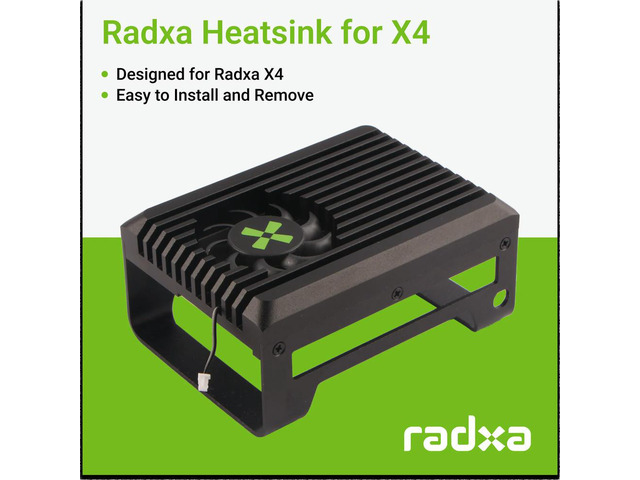Radxa Heatsink for X4 delivers an efficient cooling solution for your Radxa X4 board