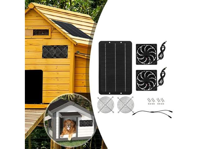 40W Solar Panel Fan Solar Powered Exhaust Fan Monocrystalline Silicon For Homes RVs Greenhouses Utility Rooms Pet Houses