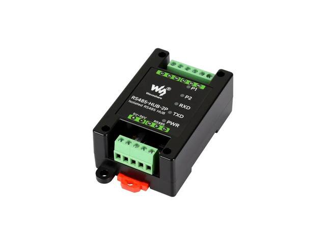 Industrial-grade Isolated 2-Ch RS485 Hub, Rail-mount Support, Wide Baud Rate Range, Expands 2-ch RS485 Sub Ports Via 1-ch RS485