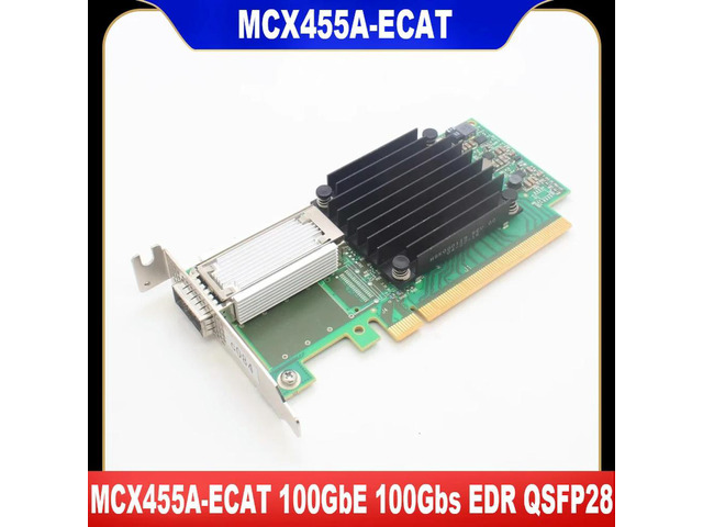 MCX455A-ECAT 100GbE 100Gbs EDR QSFP28 ConnectX-4 CX455A 1 Port 825110-B21 825315-001 828107-001
