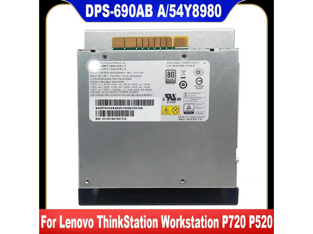 690W For Workstation P720 P520 Switching Power Supply 54Y8980 DPS-690AB A 5P51D77167 5P51D77010