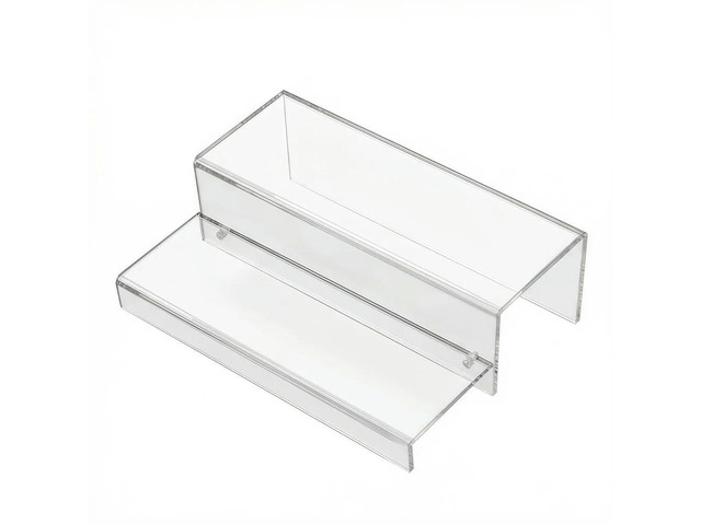 Acrylic 2 Tier Wine Rack Display Stand for Liquor Bottles Whiskey Perfume Cakes Bar Organizer Transparent Shelf