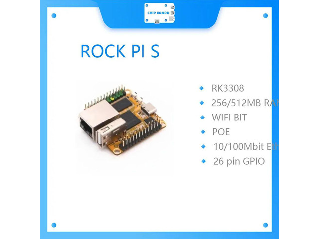 RK3308 CHIP SBC Development Board ROCK PI S V1.2 256MB without Bluetooth Version