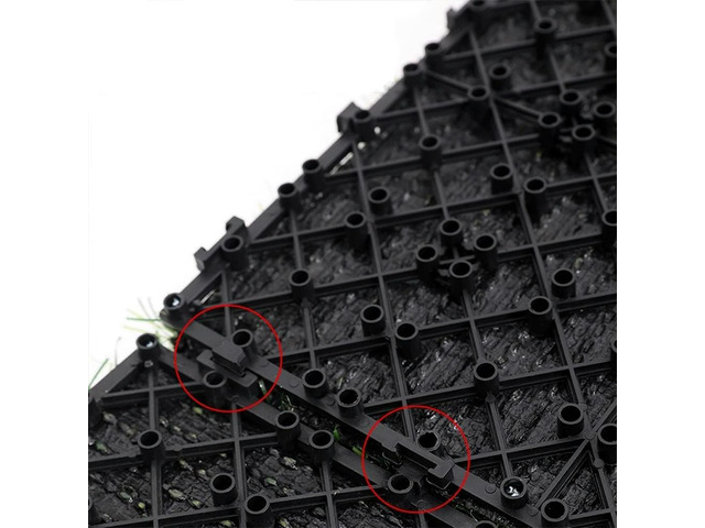 Artificial Turf Tiles 5pcs with Self Draining and Interlocking Features Plastic Material for Outdoor Garden Use