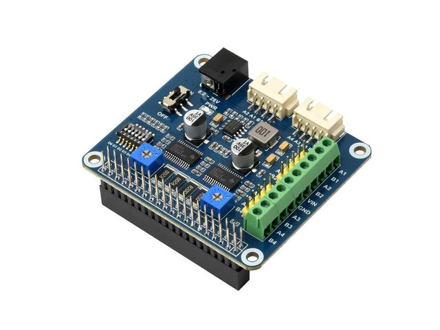 Stepper Motor HAT for Raspberry Pi, Drives Two Stepper Motors