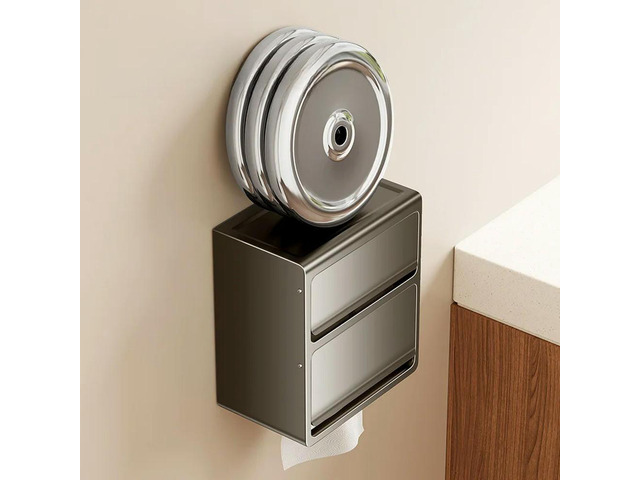 No Drill Dispenser Toilet Paper Holder For Modern Bathroom Organization Space Saving Design Modern Minimalist Style