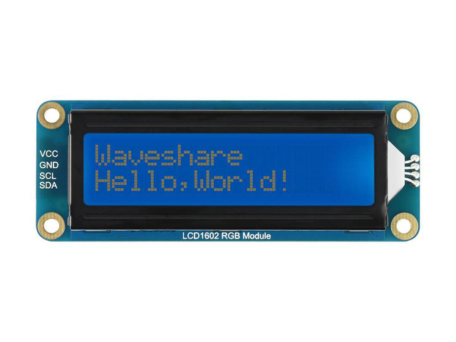 LCD1602 RGB Module, 16x2 Characters LCD, RGB Backlight, 3.3V/5V, I2C Bus