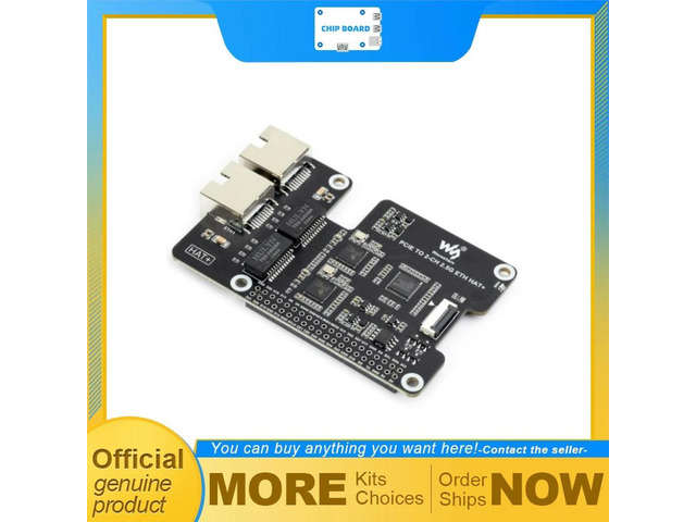 PCIe Dual 2.5G Ethernet Adapter, Raspberry Pi 5 RTL8125 Network Expansion Card