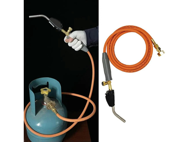 Copper Gas Welding Torch with 2m Hose for Sheet l Repair High Temperature Heating Charcoal Lighting and Cooking