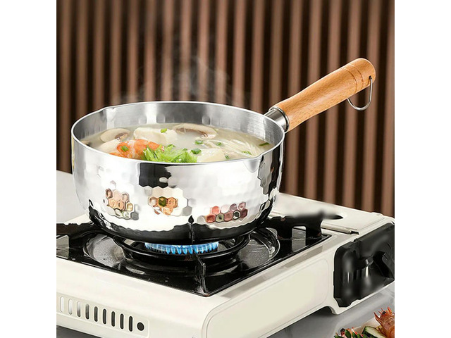 Stainless Steel Cooking Pot with Steamer Basket Tempered Glass Lid and Rounded Spout for Milk Noodle and Soup Applications