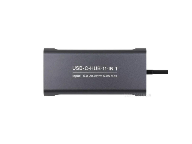 USB-C 11-in-1 Hub, RJ45 100Mbps Ethernet Port, 4K High Definition HDMI Port, SD/TF Dual Card Slots, 100W PD Input