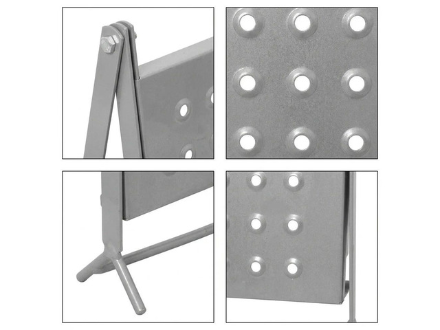 Aluminum Ladder Extension Pad for Use with Aluminum Frame Ladders Offering Standing and Tool Tray Functionality