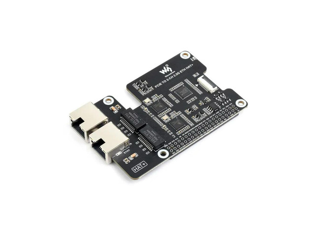 PCIe TO 2-CH 2.5G ETH Adapter For Raspberry Pi 5