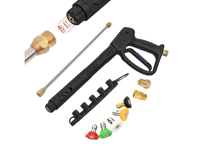 High-Pressure 400bar Pressure Washer Pistol With Swivel, 5 Nozzles & Adjustable Garden Hidrolavadora Pressure Washer