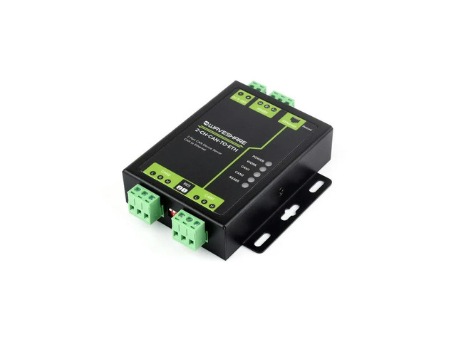 Industrial Grade 2-Ch CAN To Ethernet Server, 2-Ch CAN + RS485 + Ethernet Port, Supports CAN Repeater / CAN To RS485,Dual SOCKET