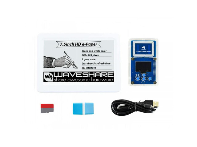 7.5inch NFC-Powered HD e-Paper Evaluation Kit, Powering & Data Transfer