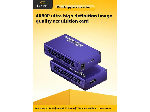4kp60 video capture card with 264 and 265 encoding, dedicated for live streaming, HDMI to USB camera, PS5 game console