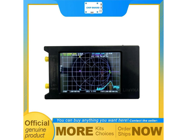 Hugen LiteVNA 64 Vector Network Analyzer, 50kHz to 6.3GHz Frequency Coverage with 4-inch Screen for RF Testing