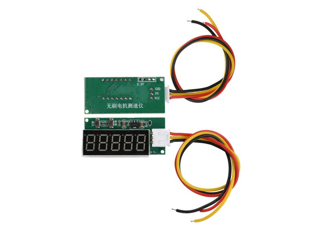 5-24V Digital Brushless Motor Speed Gauge FG Signal Tachometer Adjustable Pole Pair Reduction Ratio 10mA Low Power
