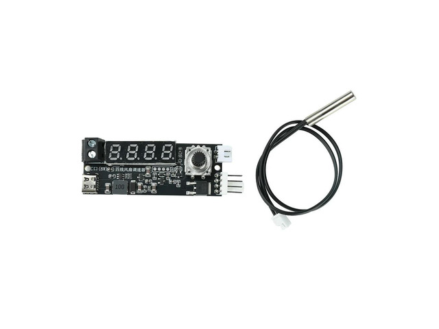 USB-C Powered PWM Fan Speed Control Module Temperature Display for Computer Cooling Server Rooms Motor Control