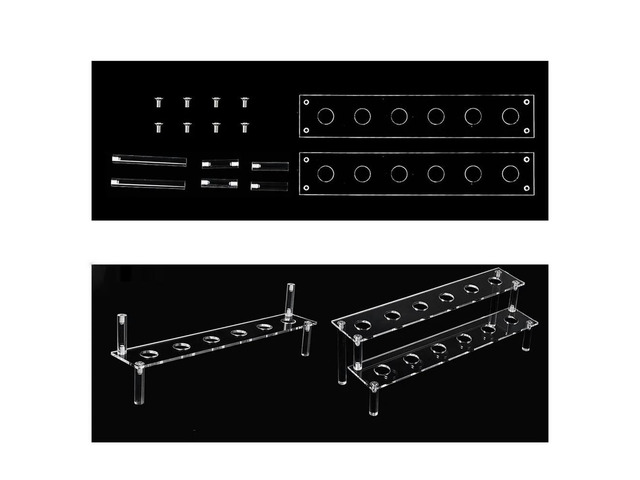 12 Hole Acrylic Cone Rack for Ice Cream Food Cones For Charcuterie Appetizers and Salads with Transparent Material