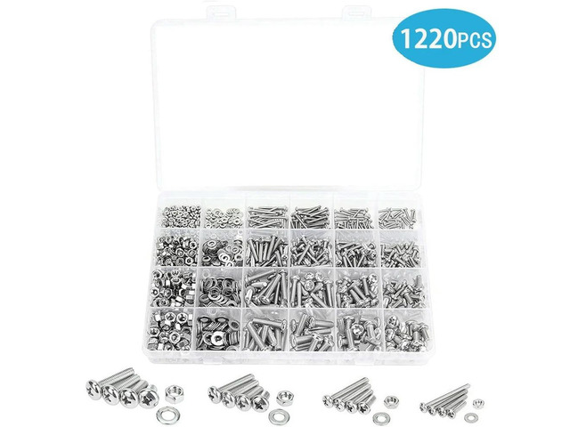 M2 FOR M3 Hex Bolt Kit Nuts And Washers Included Organized Box Socket Head Design Multiple Metric Sizes