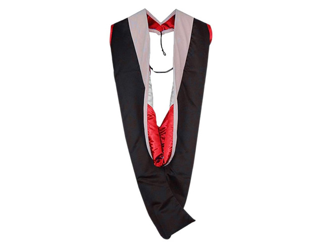 Master Hood Graduation Academic Regalia, 42 Inch Velvet Trim Satin Lining Premium velvet trim with satin lining and chevron design, crafted for...
