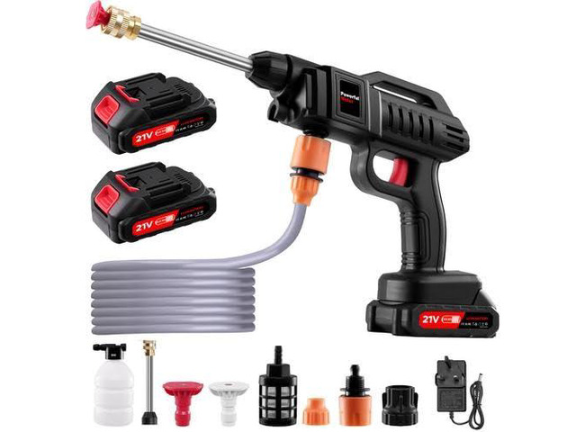 Cordless Portable Washer, Handheld Washer, Battery Operated Washer with 5M Elastic Hose for Car Home Outdoor Patio Garden, Lightweight Car...