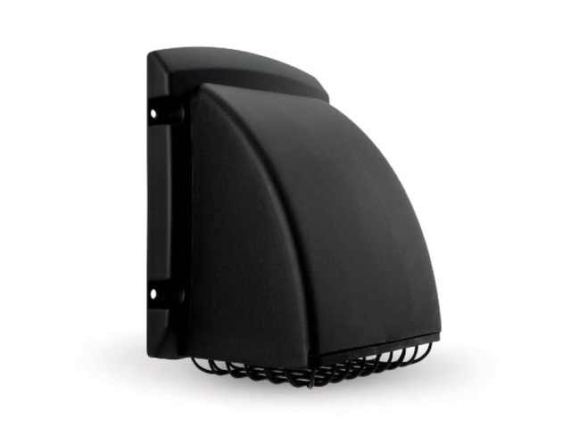 Black Dryer Vent Hood - 4 in. - Removable Pest Screen